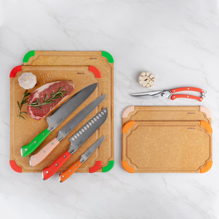 9 Piece CuttingWise Cutting Boards + Knife Set