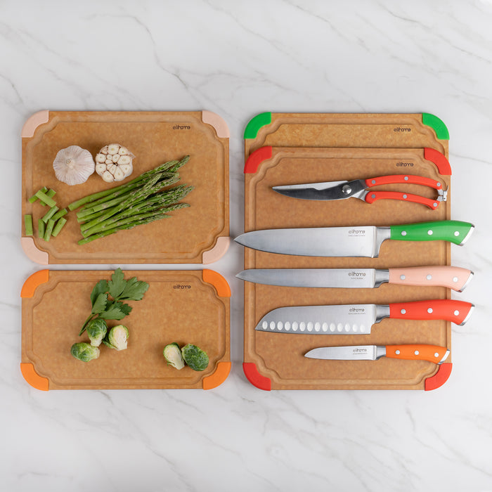 9 Piece CuttingWise Cutting Boards + Knife Set