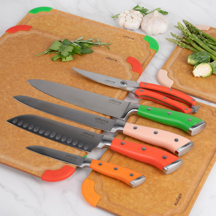 9 Piece CuttingWise Cutting Boards + Knife Set