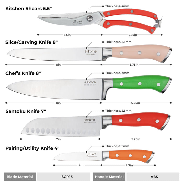 5 Piece Professional Kitchen Knife Set