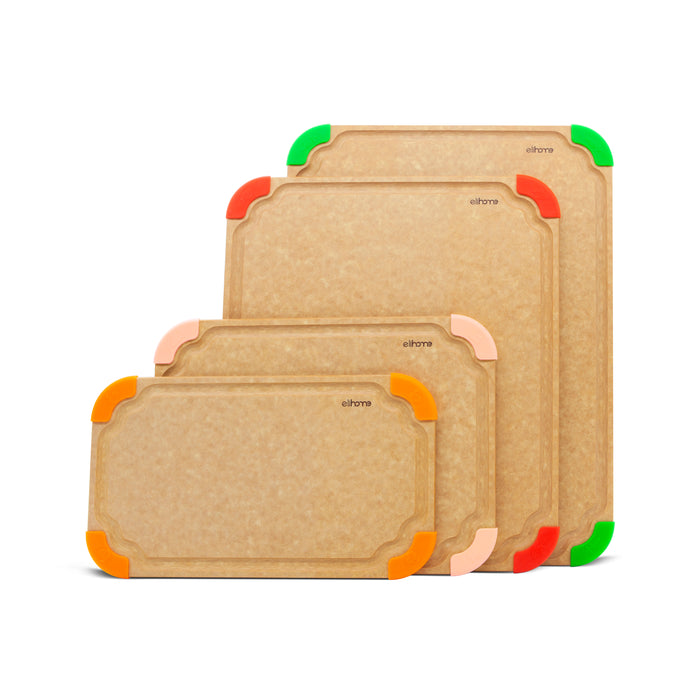 4 Piece Cutting Wise Cutting Board Set (S+M+L+XL)