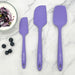 3 Piece Silicone Spatula | Purple Silicone Spatula | Elihome