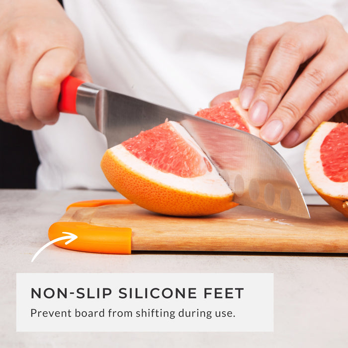 Premium Series 7 x 10 x 1/4 Cutting Board - Non Slip & Color Code - Small